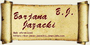 Borjana Jazački vizit kartica